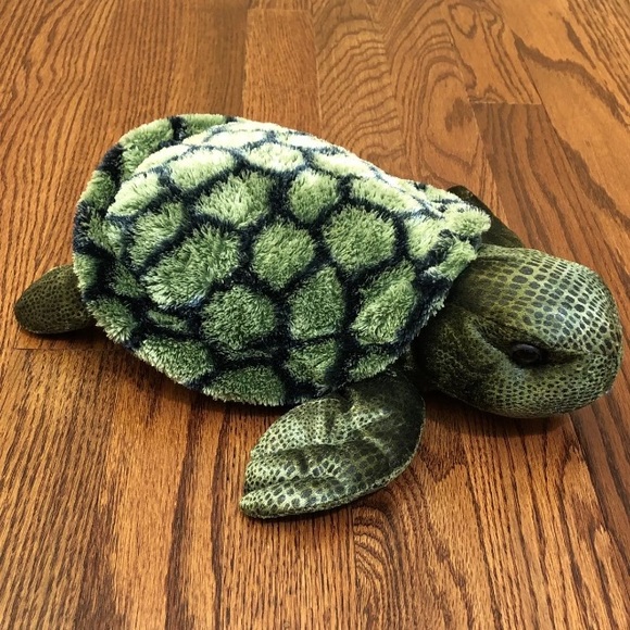 Aurora Splish Splash SEA TURTLE 7" Soft Toy Green Plush Bean Bag Stuffed Animal - Picture 3 of 9